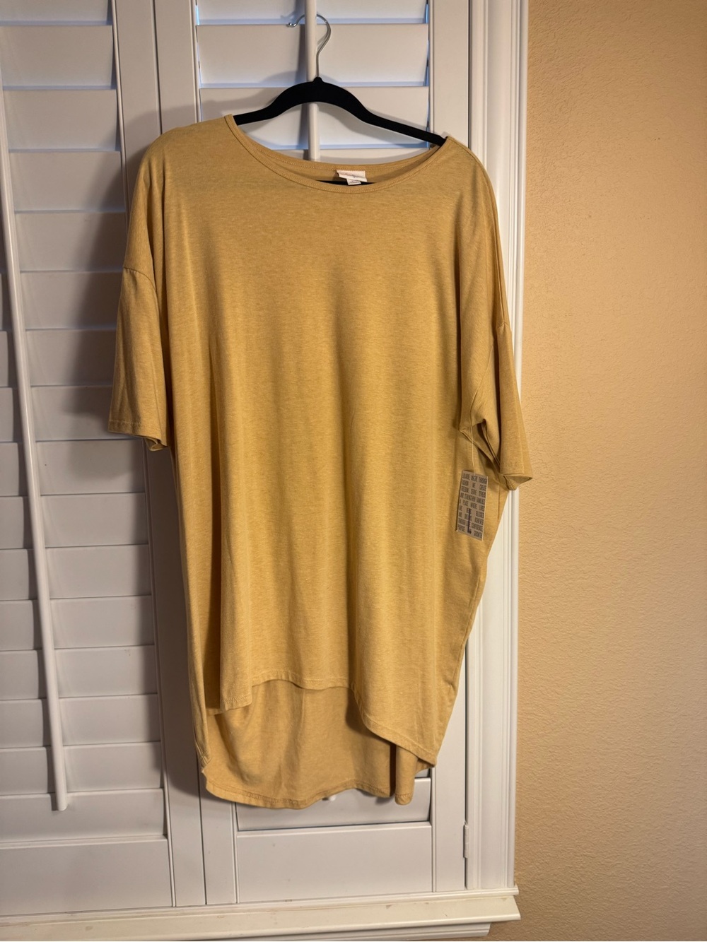 LuLaRoe Mustard Yellow Oversized Short Sleeve Irma